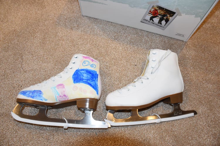 Used DBX ytsk20 Figure Skates Size 12 (Girls 13K shoe size)