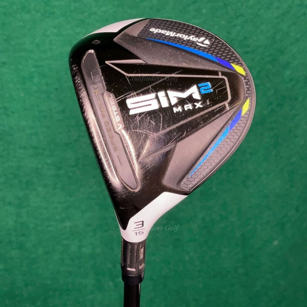 LH TaylorMade SIM 2 MAX 15° 3 Fairway Wood HZRDUS Smoke RDX 6.5 ExStiff W/HC