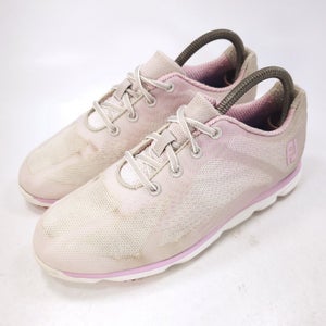 Footjoy Empower Spikeless Athletic Golf Shoe Womens Size 8 98019K White Pink
