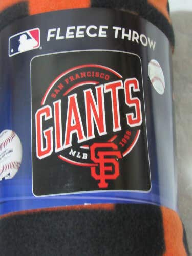 MLB San Francisco Giants Rolled Fleece Blanket 50" by 60" Style Called Campaign