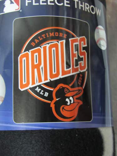 MLB Baltimore Orioles Rolled Fleece Blanket 50" by 60" Style Called Campaign