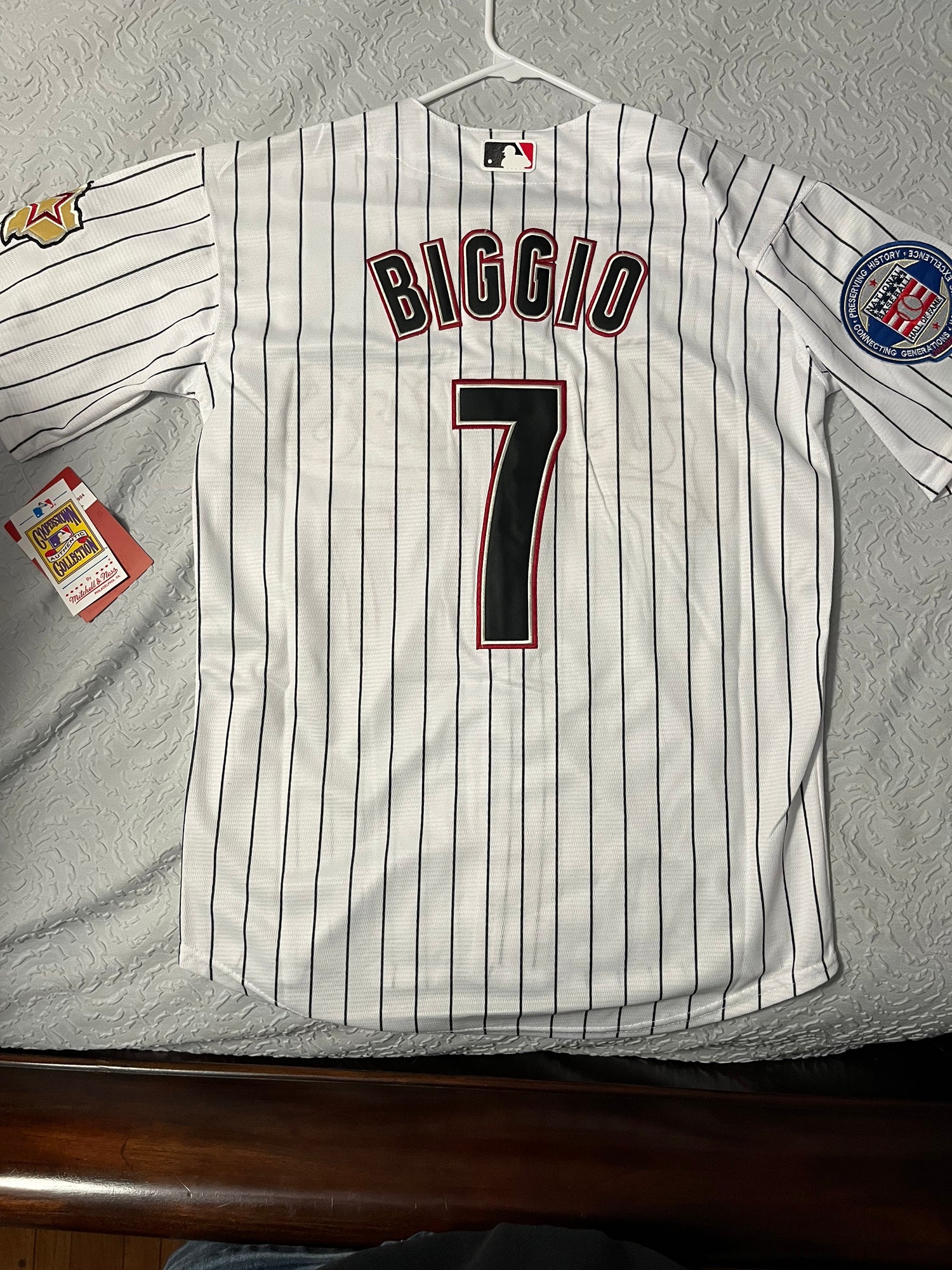 Astros BIGGIO 7 Majestic Cooperstown Collection Size M