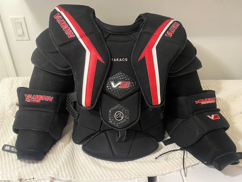 Used XL Vaughn Velocity V9 Pro Goalie Chest Protector Pro Spec