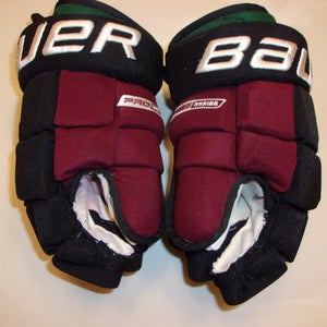 ARIZONA COYOTES Clayton Keller game-worn 13-inch Bauer Pro Series kachina-style gloves 2022-23
