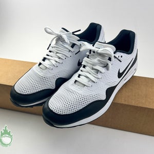 Used Nike Air Max 1 Golf Mens White Black Athletic Sneaker Shoes US Size 10