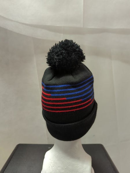 NEW ERA NFL BUFFALO BILLS POM BEANIE ZIG ZAG KNIT HAT BLACK 21452122 MENS