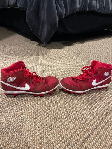 Red Used Size 11 (Women's 12) High Top Air Jordan