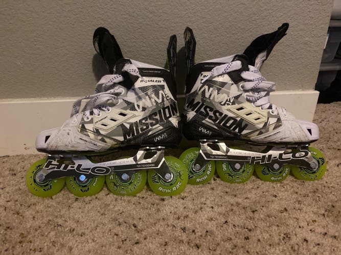 Used Mission  Size 5 Inhaler WM02 Inline Skates