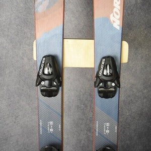 NEW NORDICA ENFORCER 80S SKIS SIZE 140 CM WITH SALOMON BINDINGS
