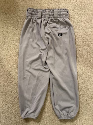 Wilson Youth Gray Medium T-Ball baseball pants elastic Bottoms