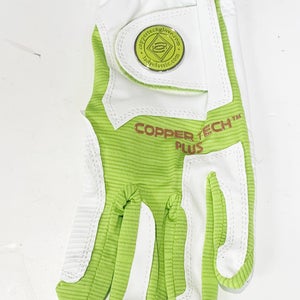 NEW Copper Tech White/Lime Women's All Weather One Size Fits All Golf Glove