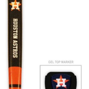 NEW Team Golf Houston Astros Blue/Orange Jumbo Putter Grip w/Marker