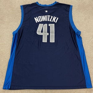 Dirk Nowitzki Dallas Mavericks Jersey Men 2XL Adult Blue NBA Basketball 41