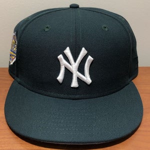 New York Yankees Hat Baseball Cap Fitted 7 5/8 New Era World Series MLB Retro