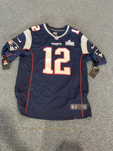NWT New England Patriots Super Bowl 53 Men’s And Youth Nike Jersey #12 Brady