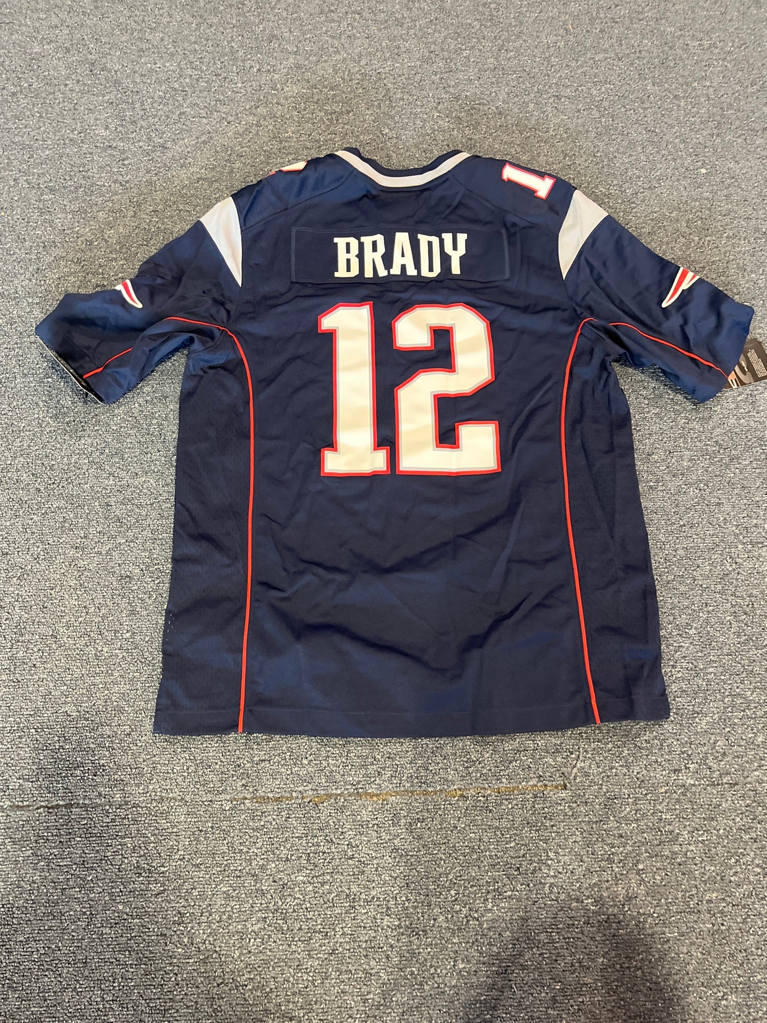 New England Patriots #12 Tom Brady Gray Jersey Men's Size Medium Fantasy  Jersey