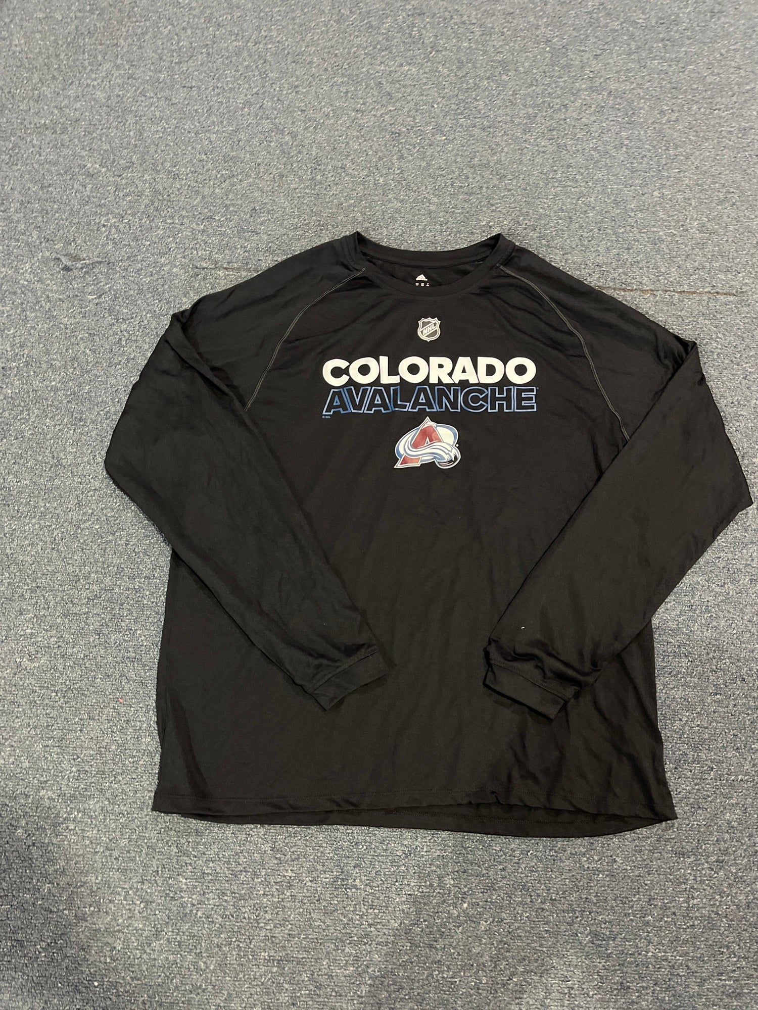 Colorado Avalanche NHL Hockey Shirt Mens XL Gray Logo Long Sleeve Crew Neck