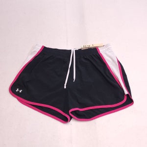 Under Armour Athletic Drawstring Shorts Womens Size Medium M Black Pink White