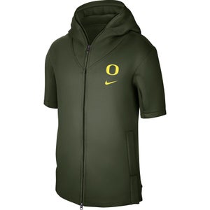 Men's Nike Green Oregon Ducks Fuse Showout Full-Zip Short Sleeve Hoodie