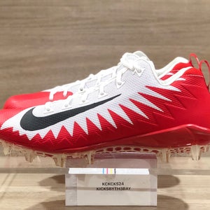 Nike Alpha Menace Pro Low TD P Football Cleats Red White AJ6606-107 Mens 12.5