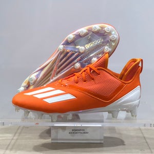 Adidas SM Adizero Scorch 2 Football Cleats Orange GZ0405 Mens size 11 pearl