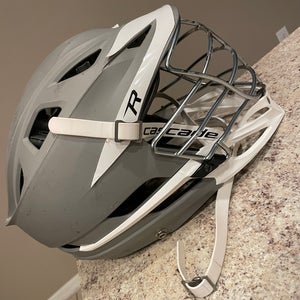 Gray lacrosse cascade r helmet adjustable
