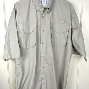 Columbia Men's Vented Short Sleeve Button Up Shirt Outdoors Fishing Size M