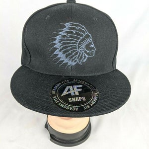 Academy Fits AF Snaps Snapback Hat Cap Indian Chief Logo
