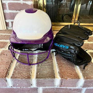 Softball helmet And Glove