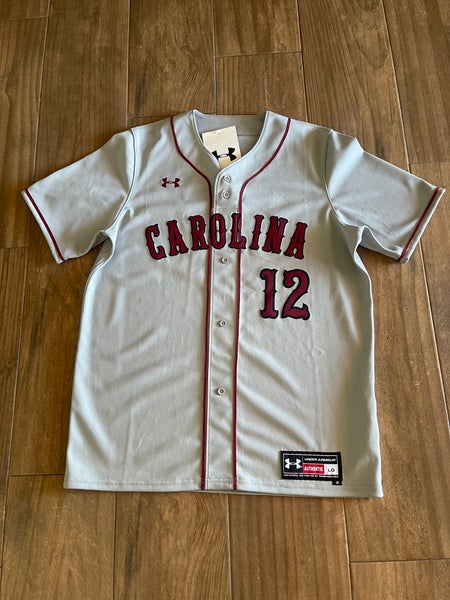 New Under Armour South Carolina Gamecocks Stiched Button Baseball Jersey  Mens L