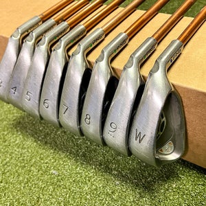 Used RH Ping Green Dot G10 Irons 3-PW TFC 129 Regular Flex Graphite Golf Set