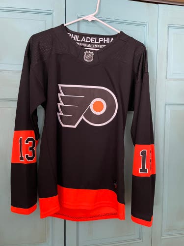 Womens Kevin Hayes Philadelphia Flyers Jersey Black Adidas NHL Medium #13