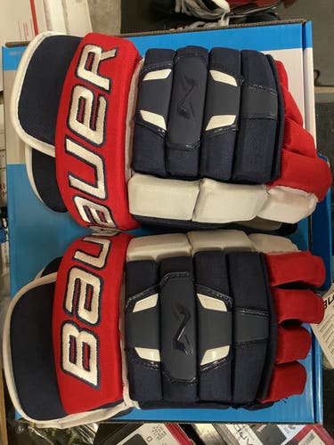 New Bauer Nexus N2900 Gloves 15" Navy Red White
