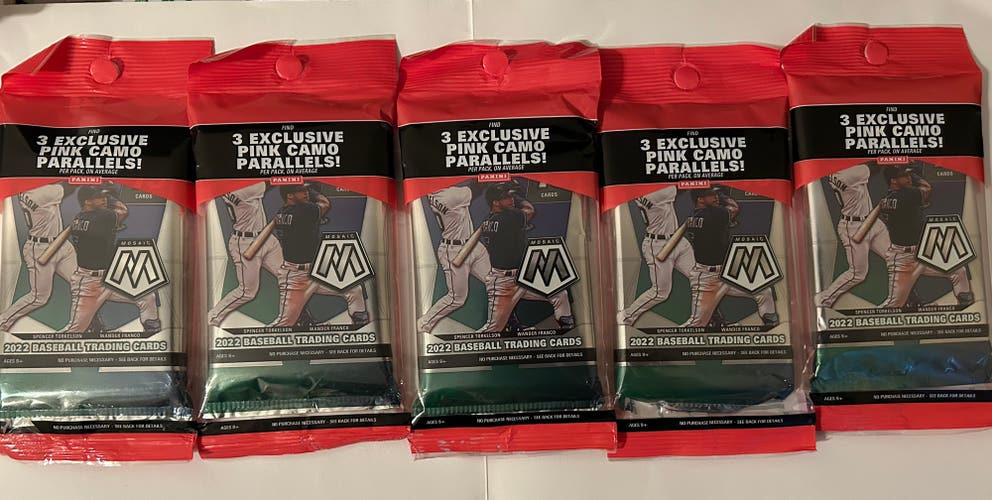 2022 Mosaic MLB Hanger Packs Lot Of 5 Plus