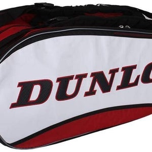 Dunlop Srixon 12 Racquet Bag Tennis Bag, White/Red