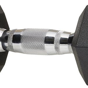 New Single 5 LBS Hex Rubber Dumbbell