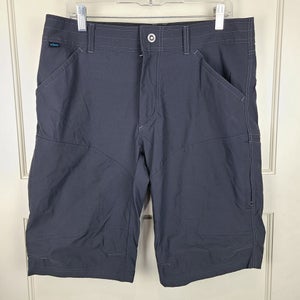Kuhl Men's Charcoal Gray Vintage Patina Dye Hiking Cargo Shorts Size: 34
