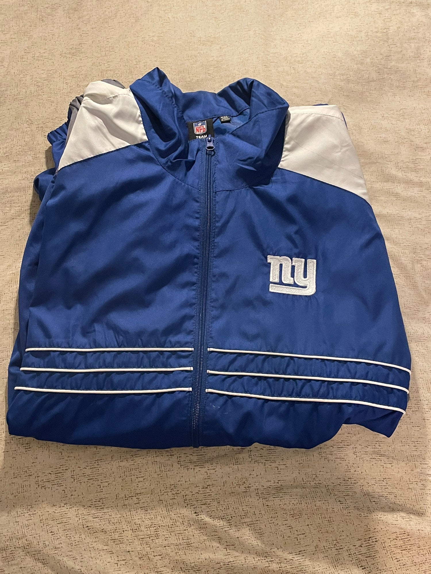 NFL Team Apparel NY Giants Reversible Hoodie Activewear Zip Jacket Men's XS