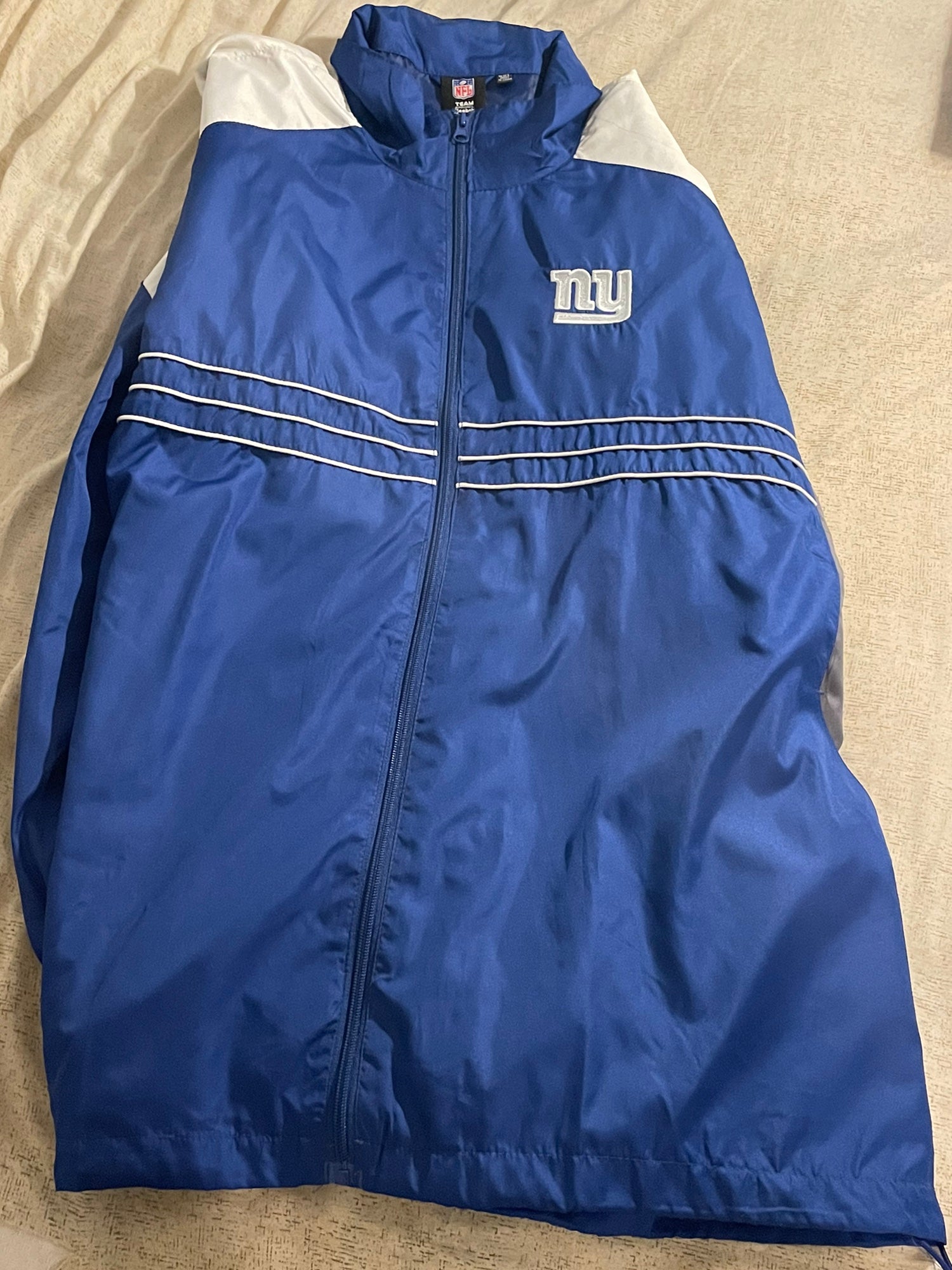 NFL Team Apparel NY Giants Reversible Hoodie Activewear Zip Jacket Men's XS