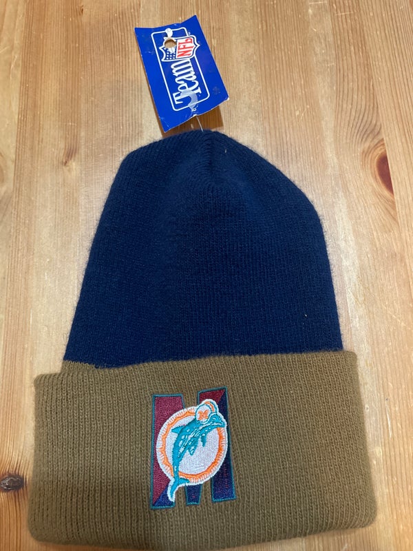 Newborn & Infant New Era Aqua Miami Dolphins Mini Fan Knit Beanie