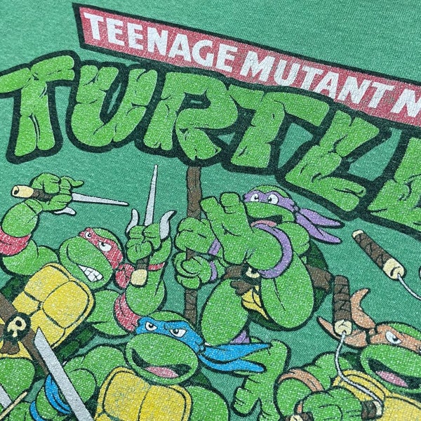 Teenage Mutant Ninja Turtles Shirt Men Small Adult Green Cartoon TV Show  TMNT