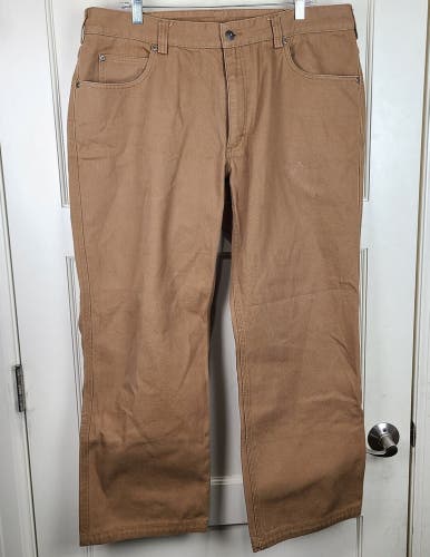 Duluth Trading Men 40x30 Brown Denim Straight 5 Pocket Pants