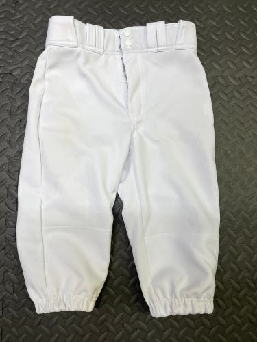 White New Youth Large Easton Game Pants