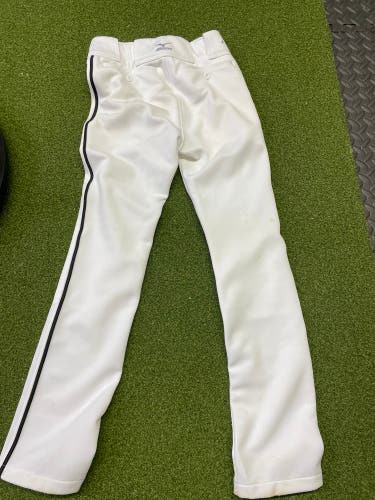 White Used Youth Large Mizuno Game Pants