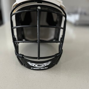 Used Youth White Cascade Lacrosse Helmet w/ Chin Strap