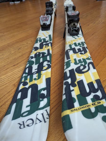 Used Unisex Salomon 151 cm Flyer Skis With Bindings | SidelineSwap