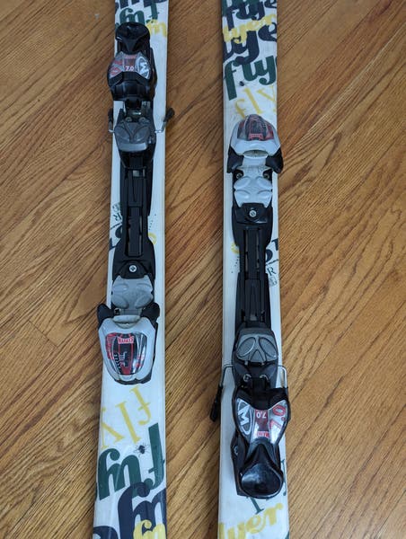 Used Unisex Salomon 151 cm Flyer Skis With Bindings | SidelineSwap