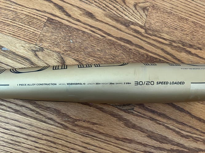 Used USSSA Certified 2021 Warstic Alloy Bonesaber Bat (-10) 20 oz 30"