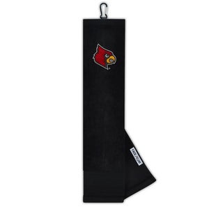 NEW Team Effort Louisville Cardinals Face/Club Tri-Fold Embroidered Golf Towel