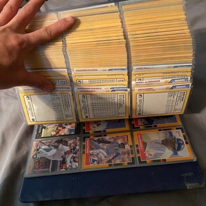 Hundreds of old baseball and football cards